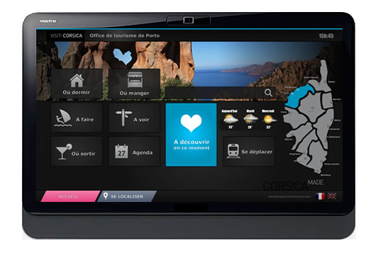 Borne tactile E-tourisme